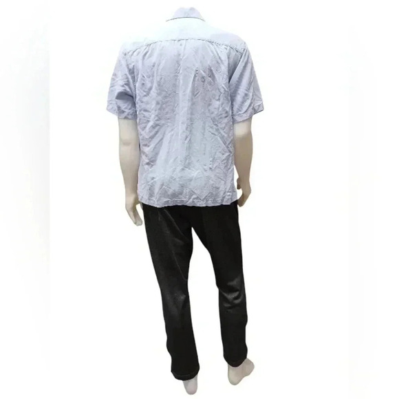 Tommy Bahama EUC 100% Silk S/S Button Down Blue Size  Medium - Picture 4 of 9